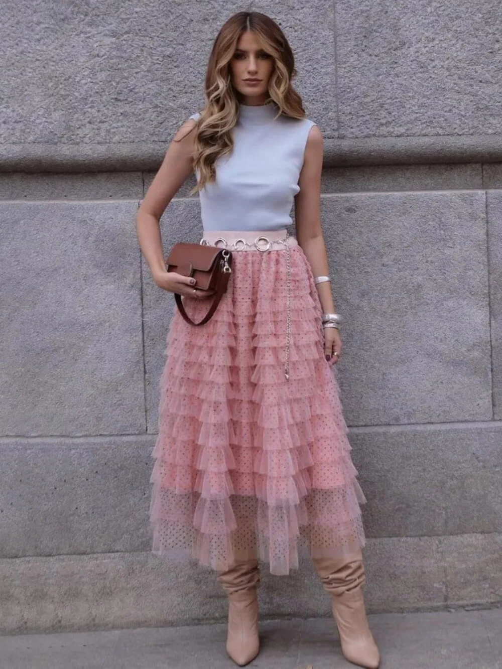 Women’s Long Maxi Tulle Skirt - A-Line Ruffle Layered Fairy Style, Perfect for